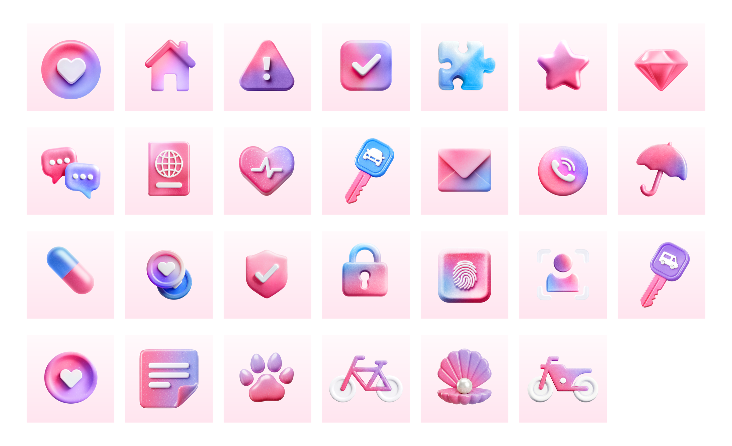 Polly AI-generated 3D icon system